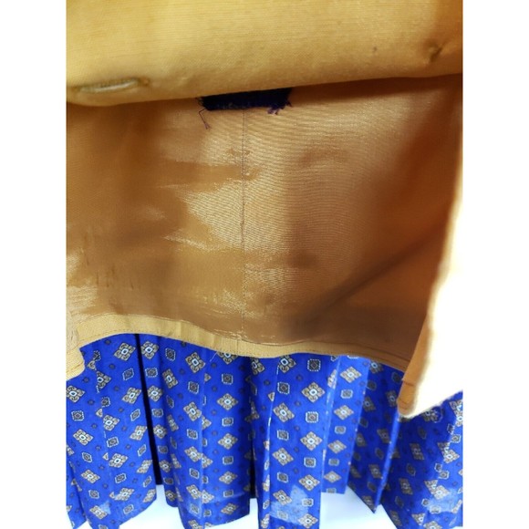 Via Sant Andrea  Womens 12 Petite Vintage 80's Jacket & Skirt Set Gold Purple - Picture 8 of 16